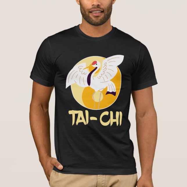 T-shirt Chine Tai Chi Yin Yang Crâne soleil animal (Devant)
