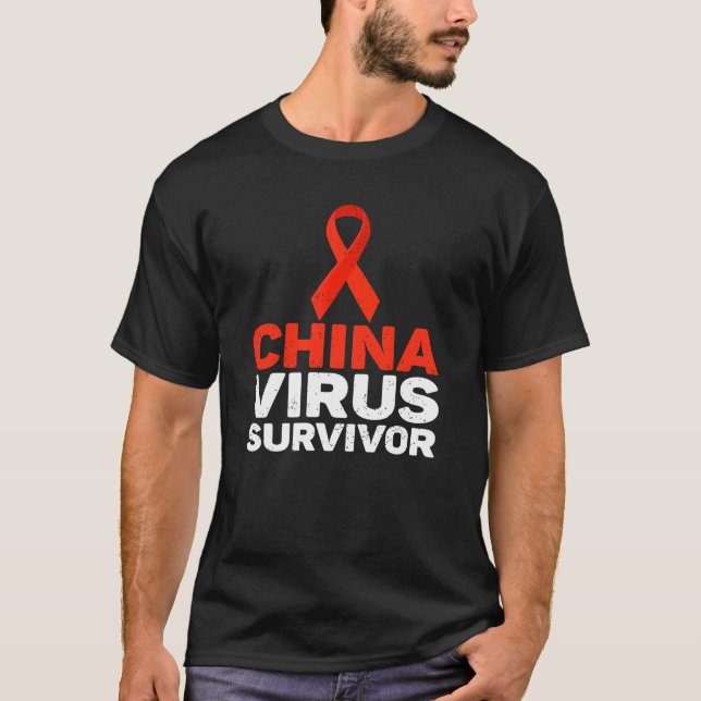 T-shirt Chine-Virus-Survivant 1 (Devant)