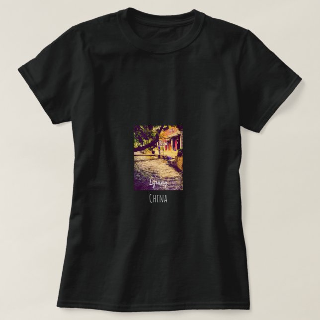 T-shirt Chine Voyage province de Lijiang Yunnan (Design devant)