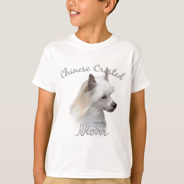 T-shirt Chinese Crested (poudre) Maman 2 (Devant)