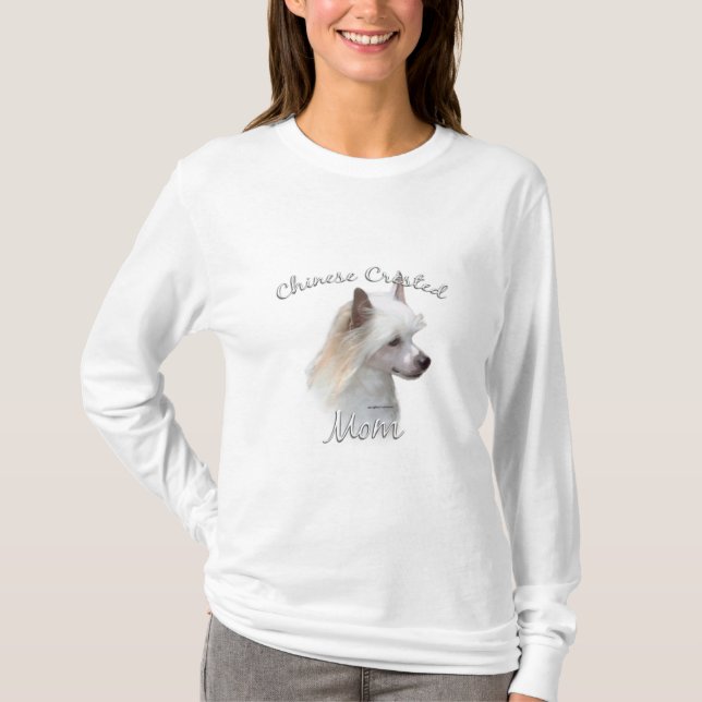 T-shirt Chinese Crested (poudre) Maman 2 (Devant)