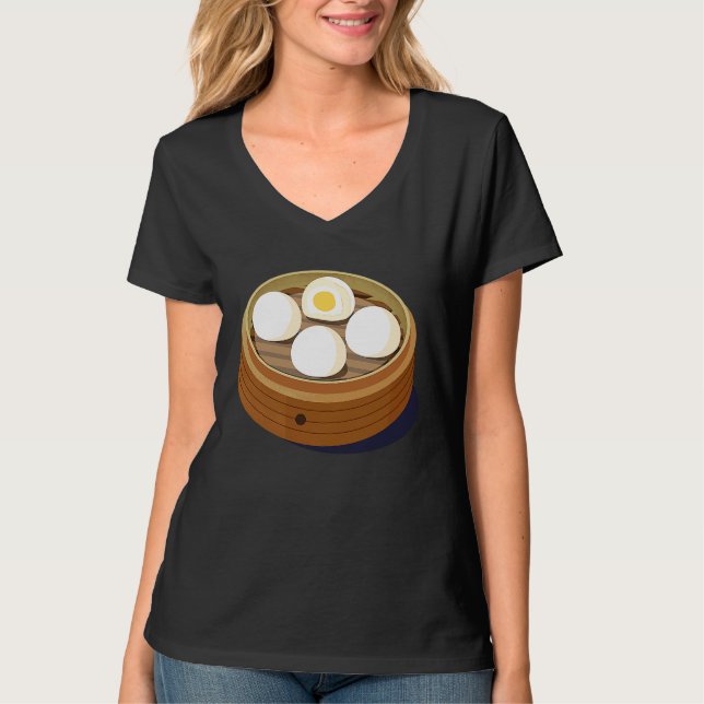 T-shirt Chinese Dim Sum Sweet Bun Foodie (Devant)