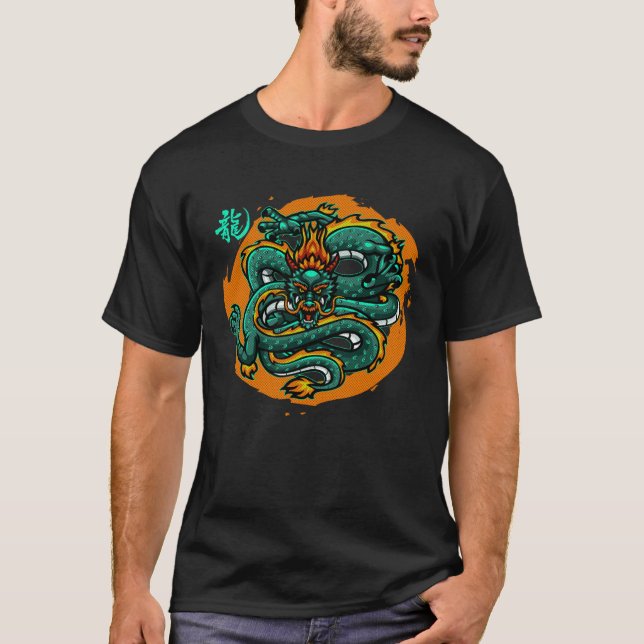 T-shirt Chinese Japanese Culture Dragon Asian Mythology An (Devant)