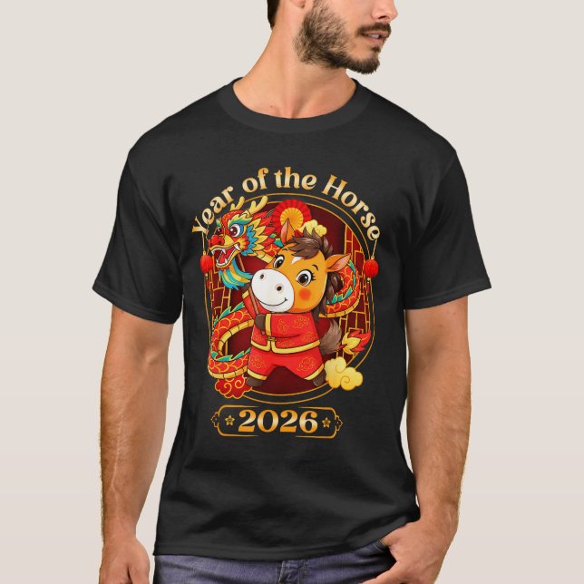 T-shirt Chinese New Year 2026 Clothes Boys Girls Year Of T (Devant)