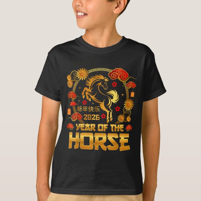 T-shirt Chinese New Year 2026 Lunar Year Of The Horse Chin (Devant)
