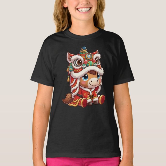 T-shirt Chinese New Year Horse 2026 Zodiac (Devant)