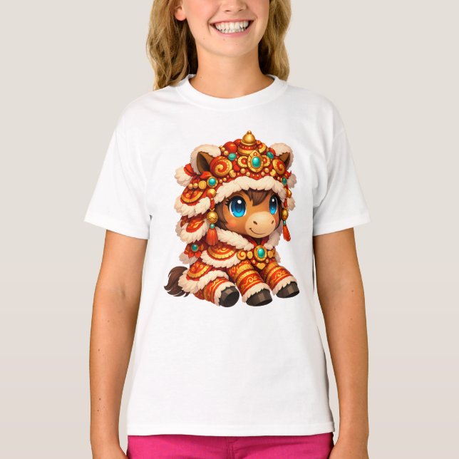 T-shirt Chinese New Year Horse 2026 Zodiac (Devant)