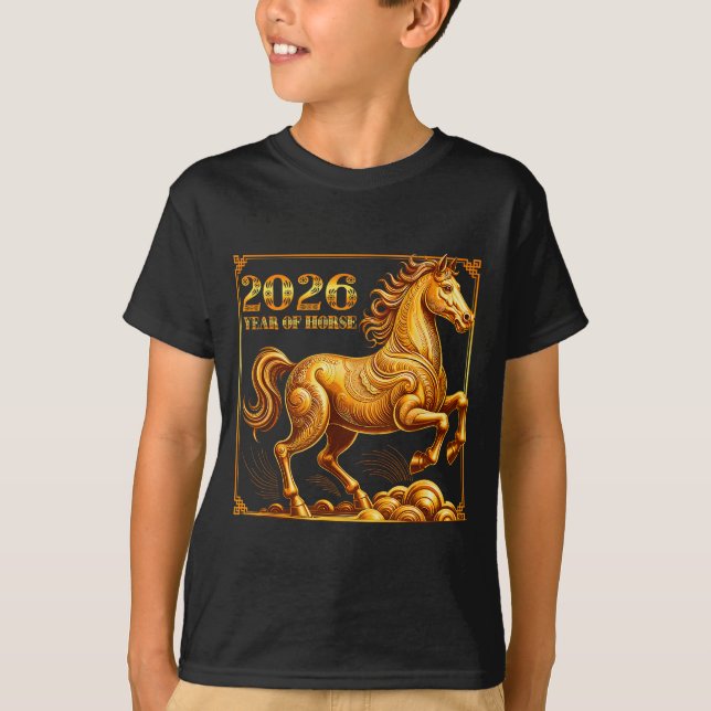 T-shirt Chinese New Year Of The Horse Chinese Zodiac Year  (Devant)