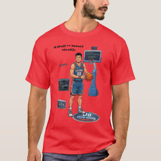 T-shirt Chinese Software Engineer Playing Basketball URM