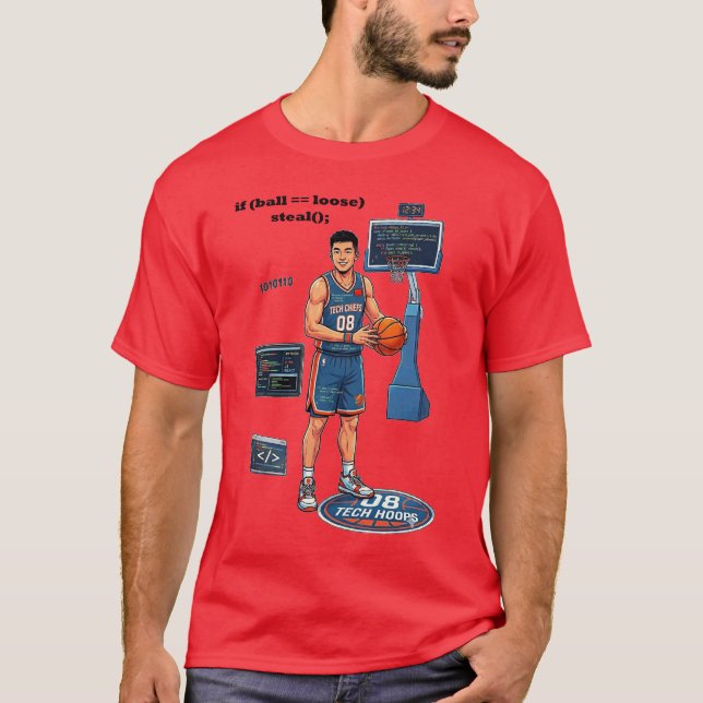 T-shirt Chinese Software Engineer Playing Basketball URM (Devant)
