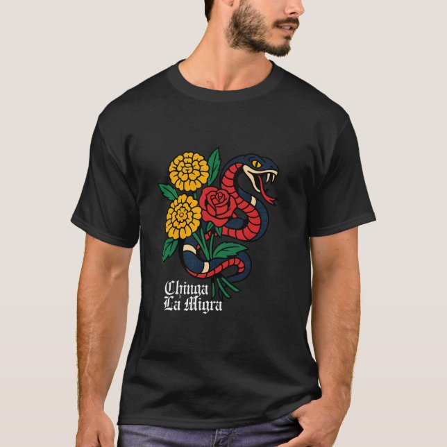 T-shirt Chinga La Migra Espagnol Droits Humains Immigratio (Devant)