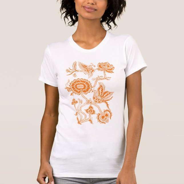 T-shirt Chinois Batik ORANGE (Devant)