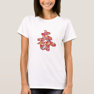 T-shirt chinois "Chun" Calligraphie Fleurs de Prin
