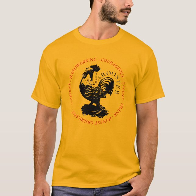 T-shirt Chinois Coq Année Personnalité Zodiac Anniversaire (Devant)