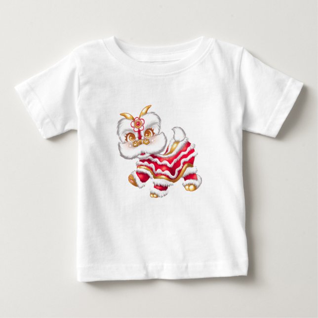 T-shirt chinois de bébé de dragon de nouvelle (Devant)