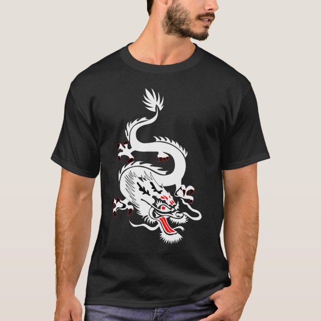T-shirt chinois de dragon (Devant)