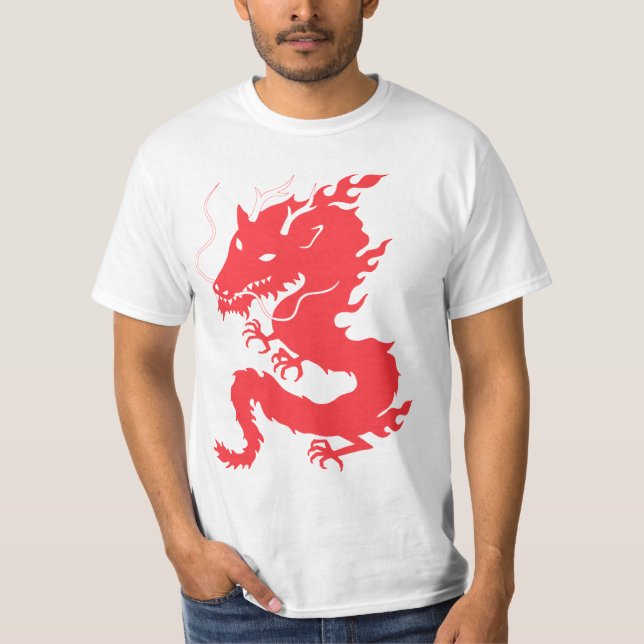 T-shirt chinois de dragon (Devant)