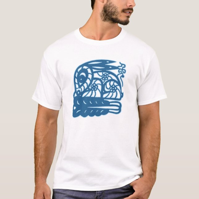 T-shirt chinois de lapin de zodiaque (Devant)