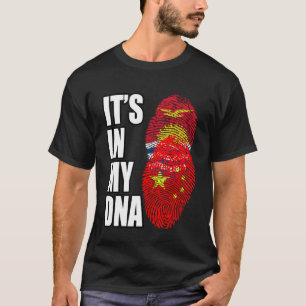T-shirt Chinois Et Kiribati Mélangent Le Drapeau Du Patrim