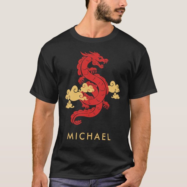 T-shirt Chinois Lunar New Year Dragon 2024 Personnalisé (Devant)