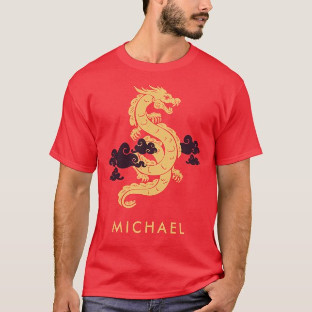 T-shirt Chinois Lunar New Year Dragon 2024 Personnalisé (Devant)