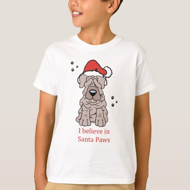 T-shirt Chinois Shar Pei de Noël (Devant)