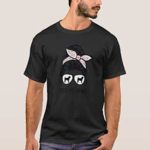 T-shirt Chinois Shar Pei maman chatte chatte lunettes de c