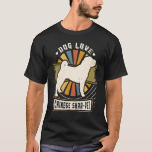 T-shirt Chinois Shar Pei Vintage Classic Retro Chien