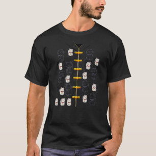 T-shirt Chinois Vietnamien Nouvel An 12 Zodiacs Calligraph