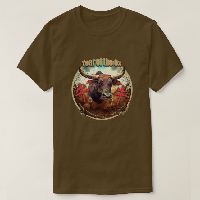 T-shirt chinois Zodiac "Ox" (Design devant)
