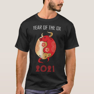 T-shirt Chinois Zodiac Ying Yang Année Du X 2021 1