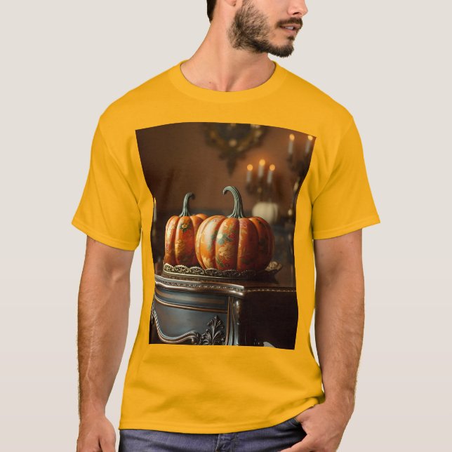 T-shirt Chinoiserie citrouille (Devant)