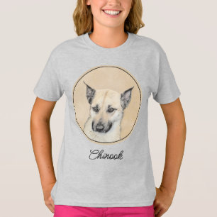 T-shirt Chinook (Oreilles Pointées) Peinture - Art Chien o