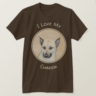 T-shirt Chinook (Oreilles Pointées) Peinture - Art Chien o
