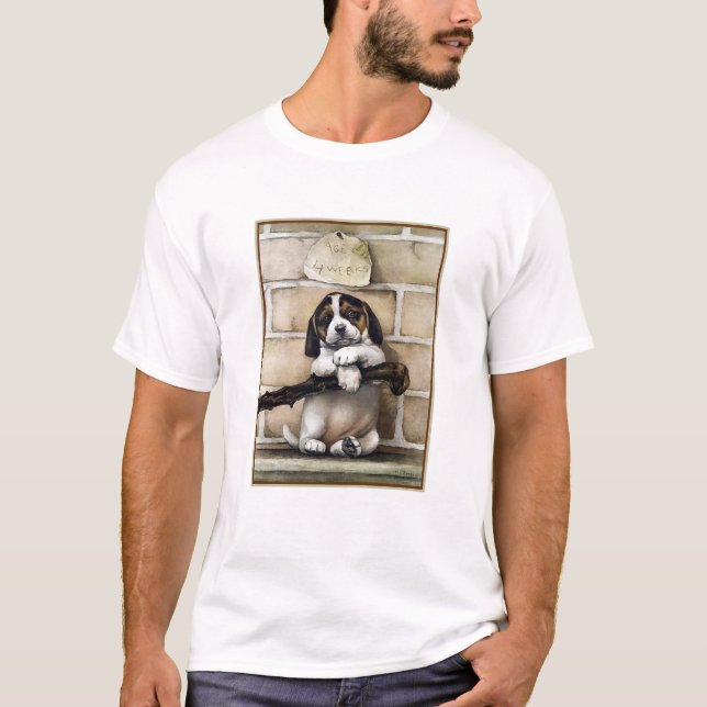 T-shirt "Chiot, 4 Semaines" (Devant)