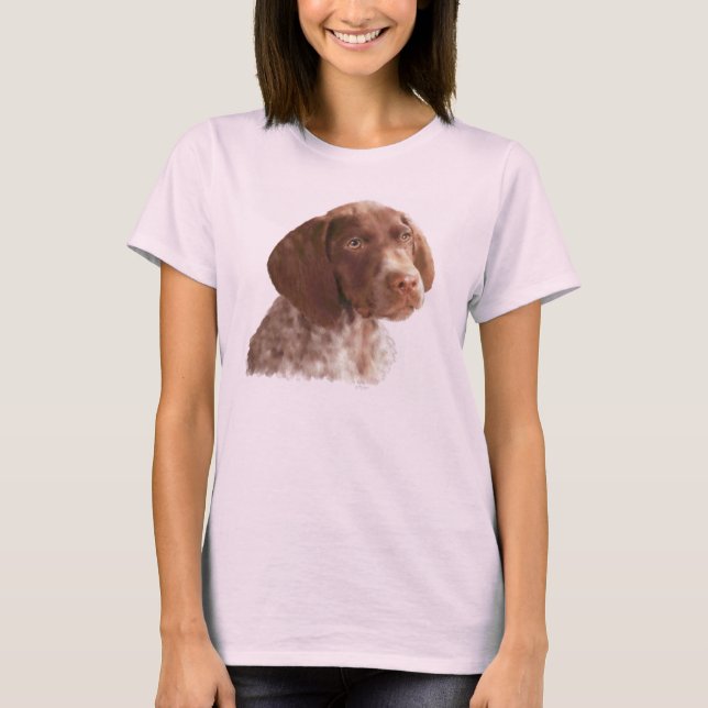 T-shirt Chiot à aire courte allemand (Devant)