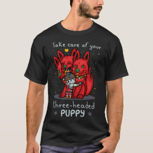 T-shirt Chiot à trois têtes