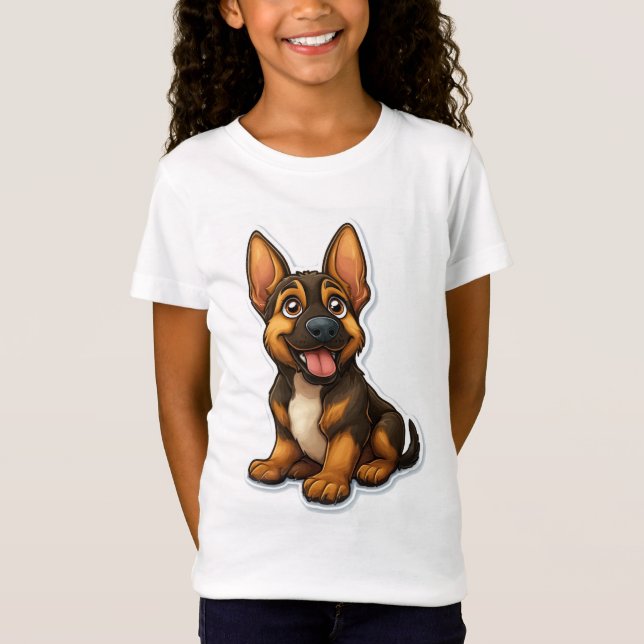 T-Shirt Chiot allemand Shepard (Devant)