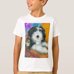 T-shirt Chiot barbu de colley