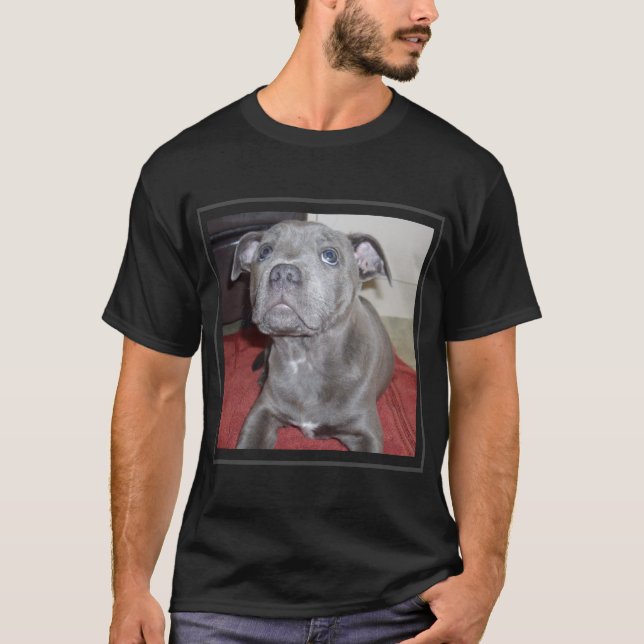 T-shirt Chiot bleu Sooky Staffordshire Bull Terrier (Devant)