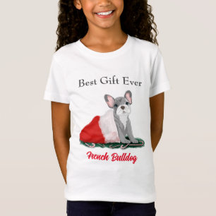 T-Shirt Chiot Bouledogue Français avec le chapeau de Père