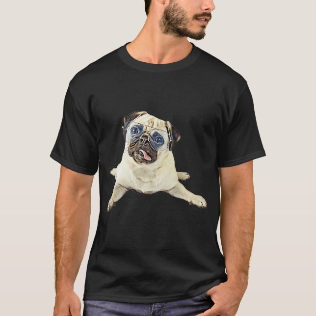 T-shirt chiot carlin (Devant)