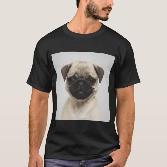 T-shirt Chiot Carlin - Coloré (Devant)