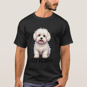 T-shirt Chiot Coton De Tulear Restez Fluffy Amoureux des A