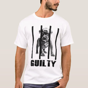 T-shirt Chiot "coupable" de pitbull