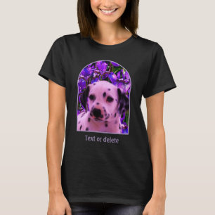 T-shirt Chiot Dalmatien Iris Fleurs Art Chien
