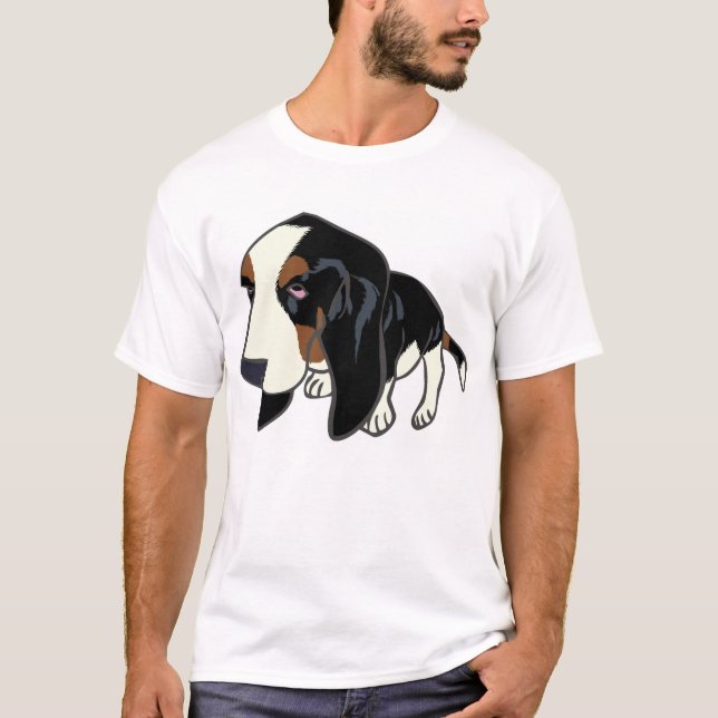 T-SHIRT CHIOT DE BASSET HOUND (Devant)