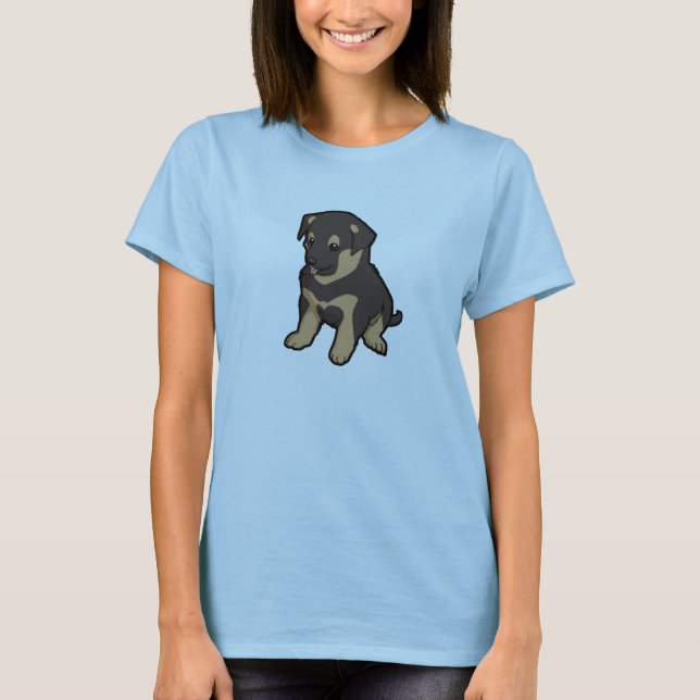T-shirt Chiot de berger allemand (Devant)