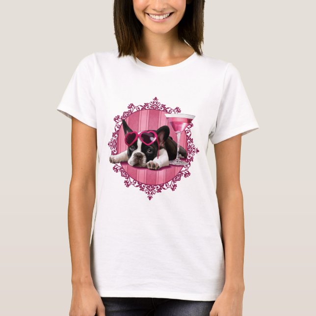 T-shirt Chiot de bouledogue français (Devant)