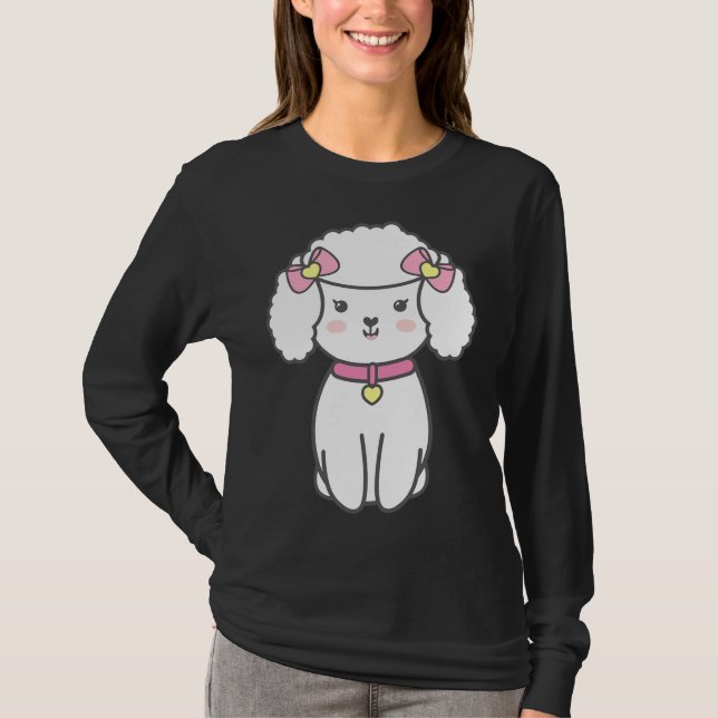 T-shirt Chiot de caniche (Devant)